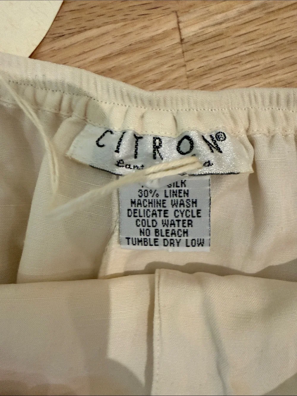 Citron Santa Monica Button-Front Maxi Silk Linen Skirt - Picture 11 of 13